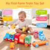 Toddler Learning Toys for 2 3 Year Old-Counting Matching & Sorting Activity Montessori Train Set with Farm Animals Finger Puppets Keys to Lock and Unlock Barn Valentine Birthday Easter Basket Stuffers view 2