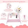 FUNLIO Unicorn Spring Rocking Horse for Kids 3-6, Rainbow Fairy Ride on Horse with Covered Spring & Sturdy Frame, Neighing & Galloping Sound for Pretend Play, Horse Toys Gift, CPC & CE Certified view 3