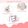 FUNLIO Unicorn Spring Rocking Horse for Kids 3-6, Rainbow Fairy Ride on Horse with Covered Spring & Sturdy Frame, Neighing & Galloping Sound for Pretend Play, Horse Toys Gift, CPC & CE Certified view 4