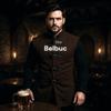 Belbuc Medieval Sleeveless Gambeson Padded Vest, Brown Costume Body Wear (4XL) view 2