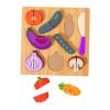 ToysCentral Basics Wooden Cutting Puzzle Cutting Play Food Toy Wooden Play Kitchen Toy for Party Favors, Vegetable view 1