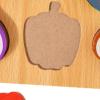 ToysCentral Basics Wooden Cutting Puzzle Cutting Play Food Toy Wooden Play Kitchen Toy for Party Favors, Vegetable view 3