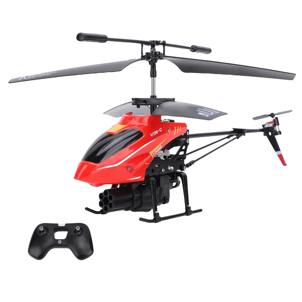Authticar Remote Control Helicopter with Altitude Hold and LED Lights, 2.4GHz 6-axis Gyro Mini Shotting Aircraft for Adults Teen (Red)