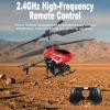 Authticar Remote Control Helicopter with Altitude Hold and LED Lights, 2.4GHz 6-axis Gyro Mini Shotting Aircraft for Adults Teen (Red) view 4