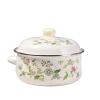 YOYDHVMKR Milk Pot Enamel Bowl Baby Food Bowl Ear Pot Cartoon with Lid Induction Pot Cooking view 2