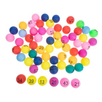 YARNOW 60pcs Balls for Raffles and Games Bingo Balls for Fundraisers Parties and Classroom Activities