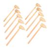 OHPHCALL 10pcs Wooden Hammer Toy Small Mallets Pointed Flat Mallet Safe Boys and Girls Hammer Toy for Hand Eye Coordination Dexterity view 1