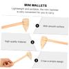 OHPHCALL 10pcs Wooden Hammer Toy Small Mallets Pointed Flat Mallet Safe Boys and Girls Hammer Toy for Hand Eye Coordination Dexterity view 3