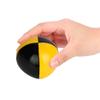 3PCS Juggling Balls for Beginners, Yellow Black PU Thud Juggling Balls Set with Storage Bag for Clown Playing Training view 3