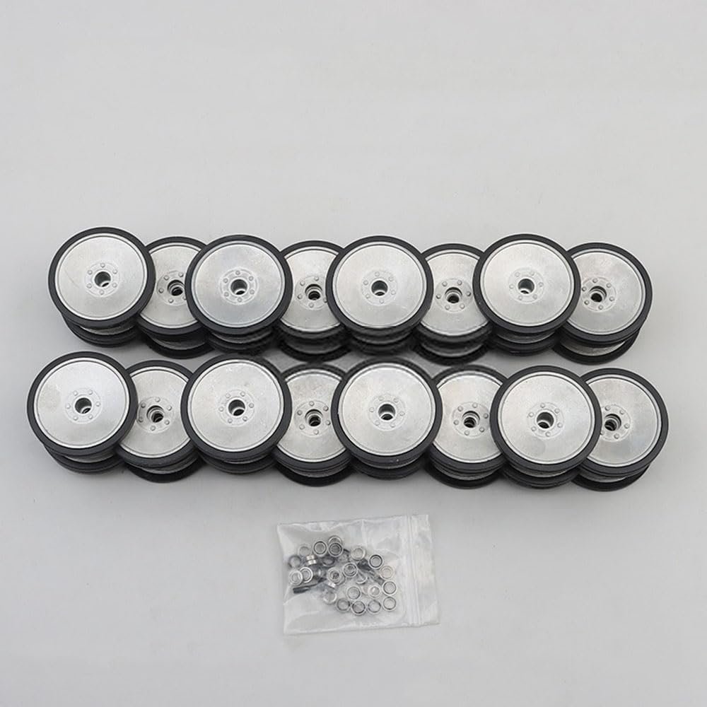 RC Tank Upgrade Repair and Modification Parts Metal Caterpillar, Drive Wheels, etc. Suitable for Henglong 1/16 German Tiger I Heavy Tank3818-1 (Metal Road Wheel kit)
