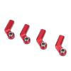 Aramox RC Link Rod End Alloy M4 Curved CW 7mm Ball Joint Set for 1/10 Model Car, Enhanced Steering and Suspension Control, Plug and Play Upgrade Part for RC Enthusiasts (Red) view 2