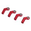 Aramox RC Link Rod End Alloy M4 Curved CW 7mm Ball Joint Set for 1/10 Model Car, Enhanced Steering and Suspension Control, Plug and Play Upgrade Part for RC Enthusiasts (Red) view 3