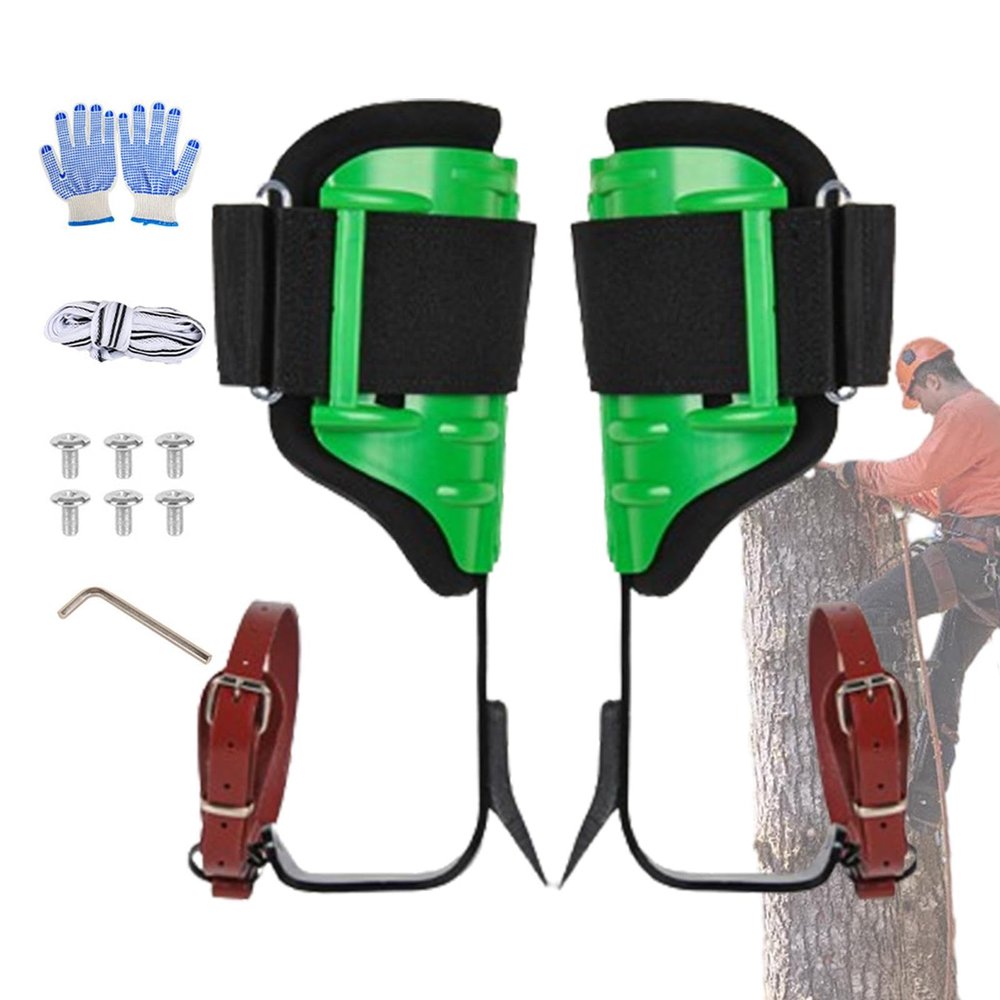 1 Set Tree Climbing Spikes Set - Tree Climbing Spikes | Tree Climbing Spurs with Capacity Up to 100 Kg 220 Lbs, Height Adjustability of 40.5-48cm, Tree Feeding Spikes for Activities, 15.94-18.9 in
