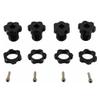 Aluminum 17mm Hex Wheel Hub Nut Set for 1/10 RC Monster Truck, Compatible with E-Revo, Revo 3.3, E-Maxx, Summit, Slayer Pro 4X4 (Black) view 2