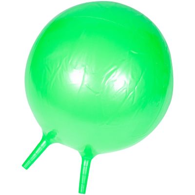 KOMBIUDA Wear-Resistant Jumping Ball Toy for Boys and Girls Inflatable PVC Bouncing Plaything Comfortable to Hold Handles Interactive Household Fun for Boy Girl Green