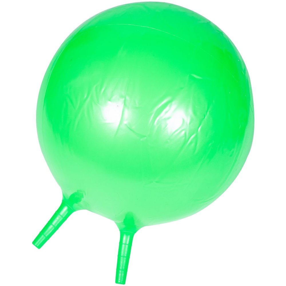 KOMBIUDA Wear-Resistant Jumping Ball Toy for Boys and Girls Inflatable PVC Bouncing Plaything Comfortable to Hold Handles Interactive Household Fun for Boy Girl Green