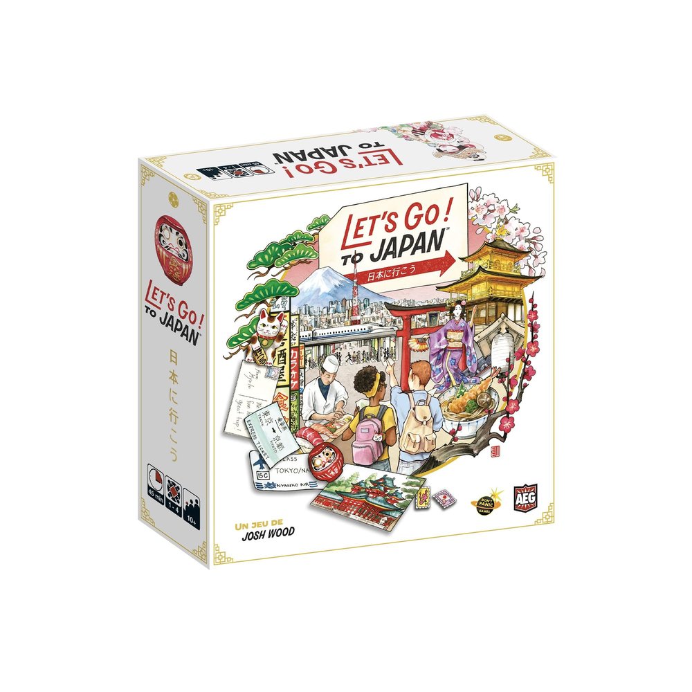 Don't Panic Games | Let's Go! to Japan | Board Game | Ages 10+ | 1-4 Players | 45 Minutes | French Version