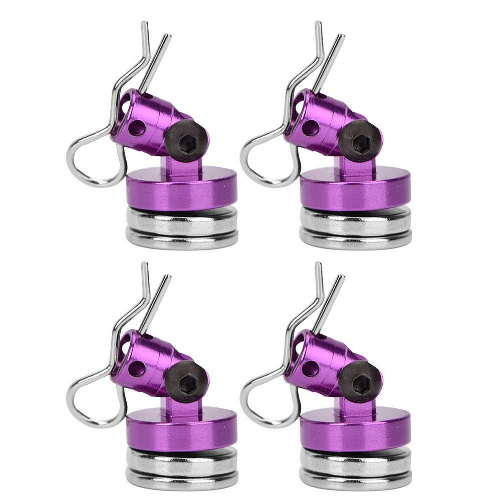 Drfeify SCX10 1/10 RCAutoMagnet, Easy to Transport and Install, Light and, 4 Pieces with R, Purpleblueorangeblack Shape, Ideal for Remote Control Car Owners (#1)