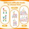 LESSETI Marble Run for Kids - 133 PCS Construction Building Blocks Toys with Plastic Marbles, Maze Marble Track STEM Educational Toy, Birthday Gifts for Boys and Girls view 4