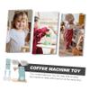 Kisangel 1set Wooden Coffee Maker Toy Boy Girl Pretend Play Espresso Machine Smooth Educational for Toddlers to Creativity and Fine Motor Skills view 2