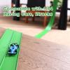 Flexible Race Car Track 15 Ft Starter Set with Suction Cups Compatible with Diecast 1/64th Car for Ages 3 & Up Classic Blue and Red Double Track Long Rolls Up Portable (Green) view 4