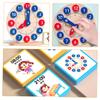 HONMEET 1set Boy Girl Teaching Clock Toy Educational Learning Model for Boy Girl Wood Material Promotes Recognition and Cognitive Skills for Family Interaction and Early Learning view 2