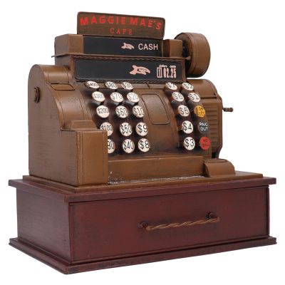 Vintage Cash Register, Iron Art Props Decorative Ornament, Stress Relieving Model for Office Home with Unique Design, Classical Flavour, Suitable as a Thoughtful Present