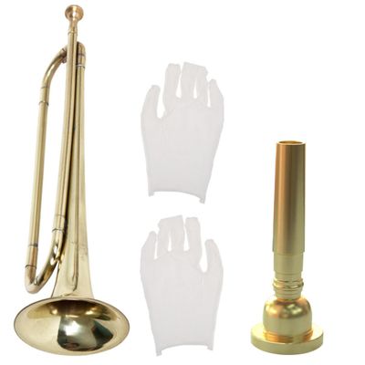 1Set Beginner Trumpet with Gloves Durable Instrument for Students Present for Exquisite Workmanship for Home Decoration