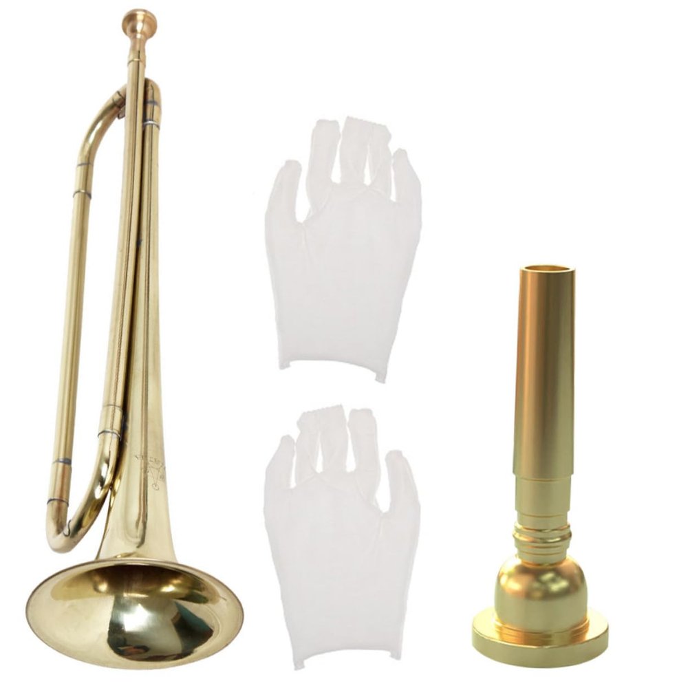1Set Beginner Trumpet with Gloves Durable Instrument for Students Present for Exquisite Workmanship for Home Decoration