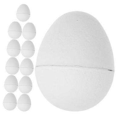 Alipis 12pcs Paper Eggs Unpainted Decoration Token Blank Vintage Decorative Eggs Unfinished Faux Match Stuffer Large Eggs Teen Eggs White