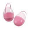 ABOOFAN 2pcs Eggs Clear Plastic Baubles Halloween Eggs Plastic Fillable Decor Basket Filler Plastic Decoration Egg Treat Pp Pink view 1