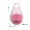 ABOOFAN 2pcs Eggs Clear Plastic Baubles Halloween Eggs Plastic Fillable Decor Basket Filler Plastic Decoration Egg Treat Pp Pink view 2