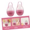ABOOFAN 2pcs Eggs Clear Plastic Baubles Halloween Eggs Plastic Fillable Decor Basket Filler Plastic Decoration Egg Treat Pp Pink view 3