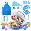 Perlli Kids Cake & Cupcake Baking Set  51 Pieces Real Utensils & Decorating Kit with Carrier Safe Baking Supplies Gift for Junior Chefs Girls & Boys (Blue) view 1