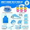 Perlli Kids Cake & Cupcake Baking Set  51 Pieces Real Utensils & Decorating Kit with Carrier Safe Baking Supplies Gift for Junior Chefs Girls & Boys (Blue) view 2
