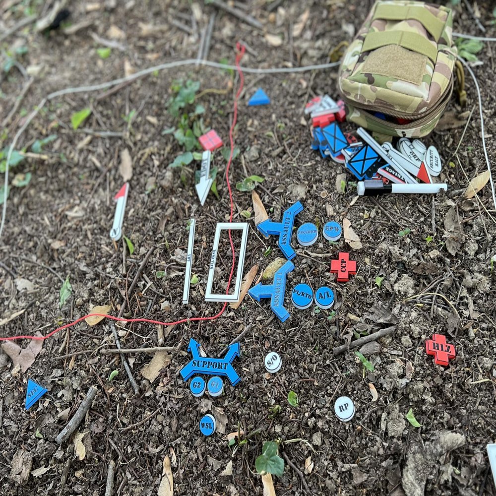 3D Printed Terrain Model Kit, PLA, 50+ Pieces, for Combat Arms Service Members to Brief Missions in The Field (OCP/Multicam)