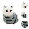 Electric Plush Toy Cat Interactive Kitty Pet Fake Cat Simulated Realistic Kitten Sitting Meowing Tail Wagging for Birthday view 4