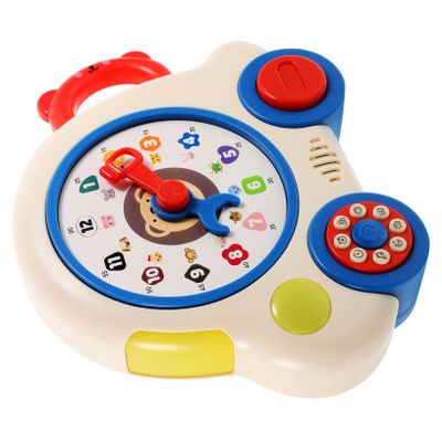 BESPORTBLE Educational Toy for Boys and Girls Interactive Clock Learning Machine Cognitive Toy for Shape Color Recognition for Home Classroom Play