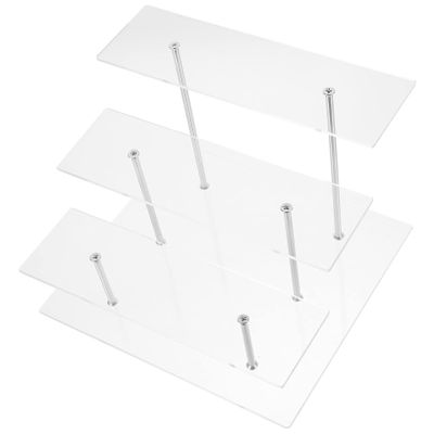 Holibanna Acrylic Display Stand for Perfume Jewelry and Crafts Transparent Tiered Organizer for Home and Shop Use Easy to Assemble and Stylish Display Riser