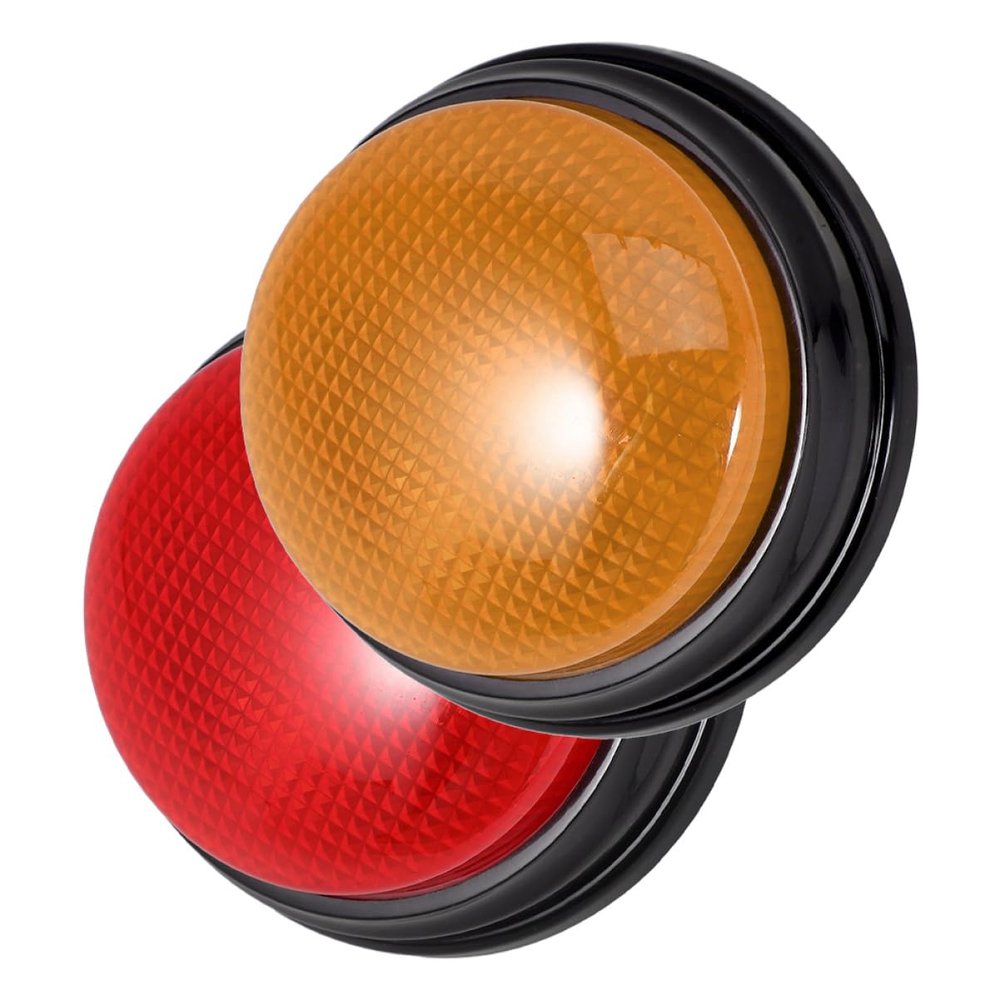 ABOOFAN 2Pcs Plastic Game Buzzer Button for Trivia Family Gatherings and Classroom Fun Light Up Interactive Party Contest Buttons for Quizzes and Spelling Bees