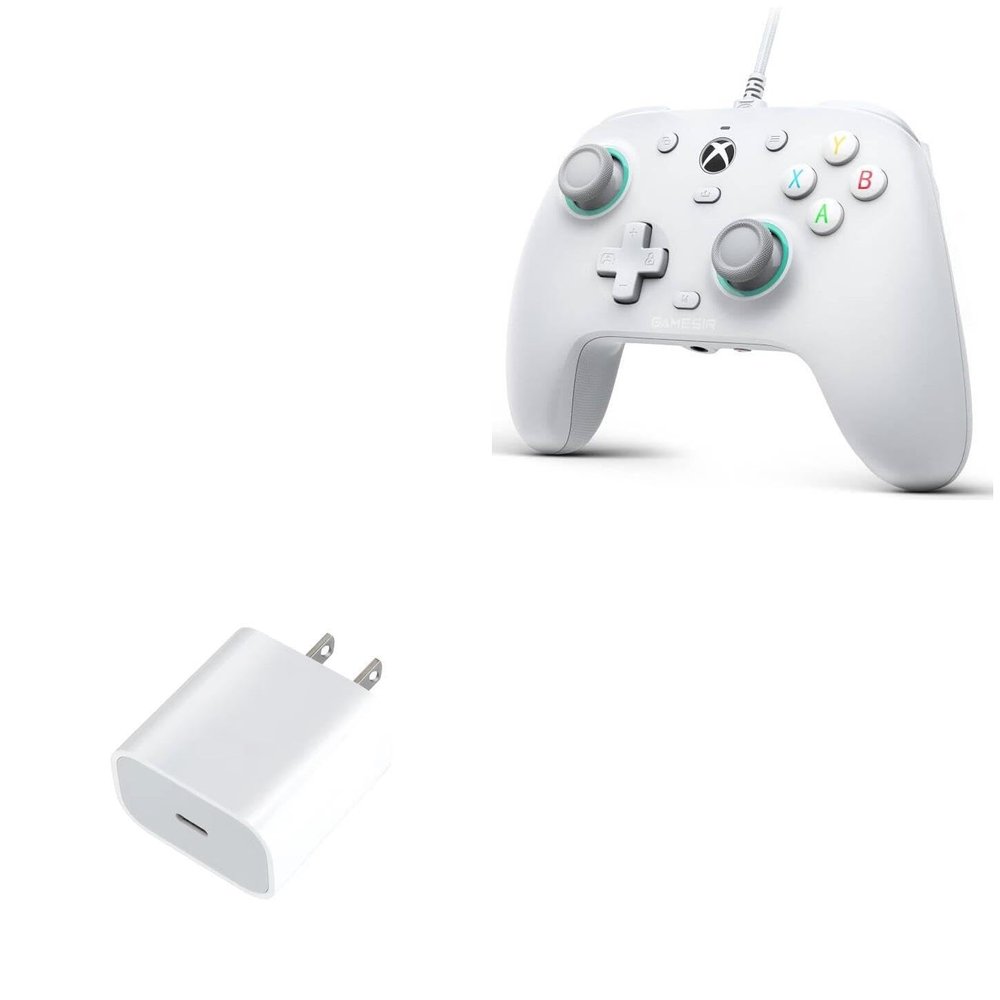 BoxWave Charger Compatible with GameSir G7 HE - PD GAN miniCube (30W), 30W Tiny PD GAN Type-C Wall Charger - Winter White