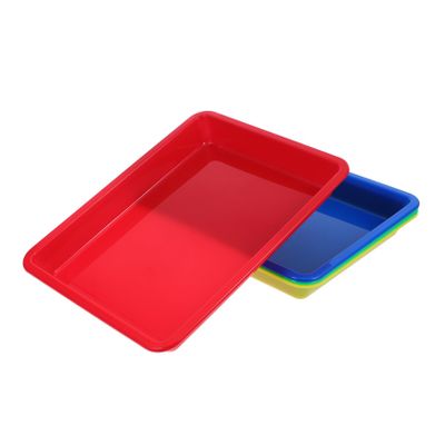 Angoily 4pcs Trays for Classroom Storage Multi-Functional Organizer for Art Supplies and Crafts Easy to Clean Compact for Boys and Girls Activities