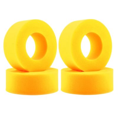 RC Car Upgrade Parts for Axial for SCX10 90046 for Traxxas for TRX4 D90 1/10 4pcs 1.9" Wheel Tire Insert Foam Sponge RC Crawler Car Spare Parts Accessories(Yellow)