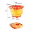 aqxreight Multifunctional Foldable Beach Bucket Sand Toy for Kids Plastic Sand Bucket Expandable Sand Pail Hes or Even Laundry Multifunctional Foldable Beach BucketSand ToyFoldable Beach (Yellow) view 2