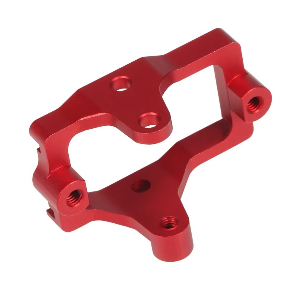 RC Car Accessories Compatible with TRX4M for Bronco for Defender 9739 1/18 RC Crawler Car Upgrade Parts Accessories Aluminum CNC Servo Mount(Red)