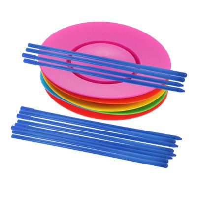 BESPORTBLE 6pcs Plate Juggling Set Sticks Engaging Acrobatic Props for Boys and Girls Holiday Carnival Balance Skills and Captivates Audience Attention