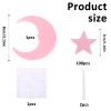 101 Pcs Glow in The Dark Stars, 3D PET Glowing Stars Moon Wall Decals Wall Stickers Luminous Fluorescent Ceiling Decor Room Decorations Christmas Stocking Stuffer for Kids Room Ceiling (Pink) view 2
