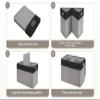 Roobyl Large Toy Storage Box with Lid, Collapsible Toys Storage Organizer Bins with Dividers and Handles, Storage Chest Bin for Kids, Boys, Girls, Nursery 25"x13" x16" (Balck & Gray) view 4