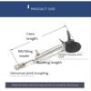 5mm Waterproof Shaft Assembly for Boat Model and Netting Boat, with 70mm Fiberglass Three-Blade Propeller and Grease Fitting(15CM-4mm-Coupling) view 2