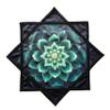 BVCY Flow Star Blacklight (UV Reactive) Beginners Spinning Cloth to Sided Print Flow Toy Fingertip Rotating Dapo Star Green (R05-style5) view 1